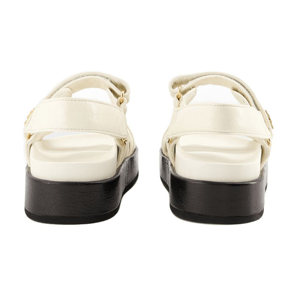 Tory Burch Lambskin sandal in white