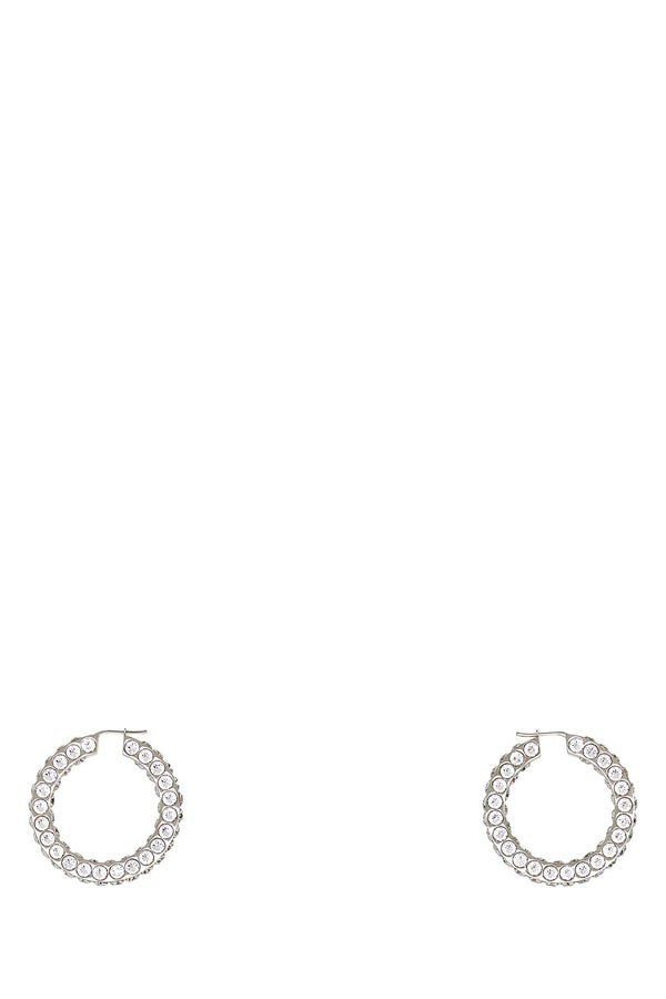 Amina Muaddi Whicrysilbase Alloy earrings in silver