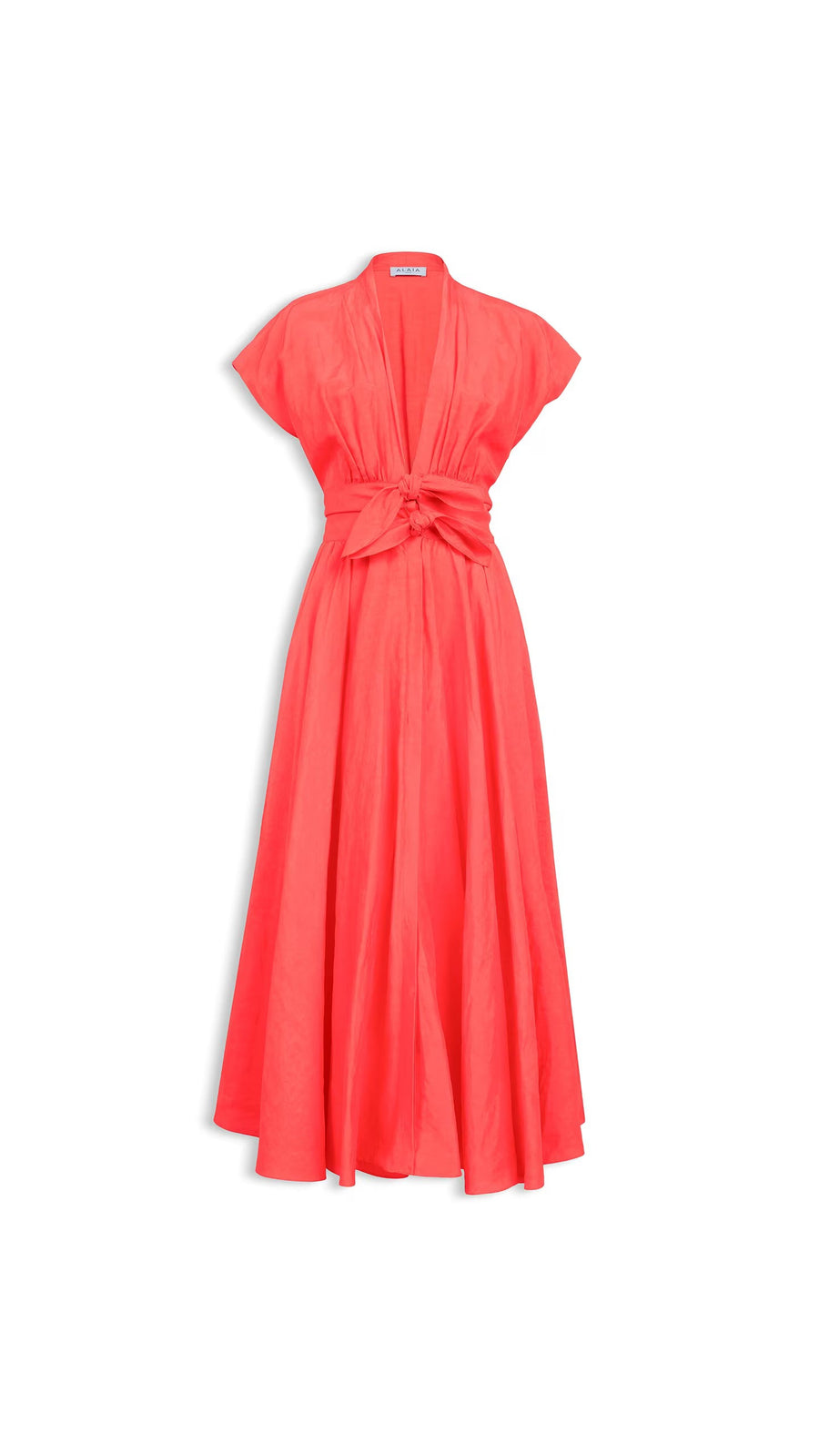 Maison AlaïA Linen dress in red