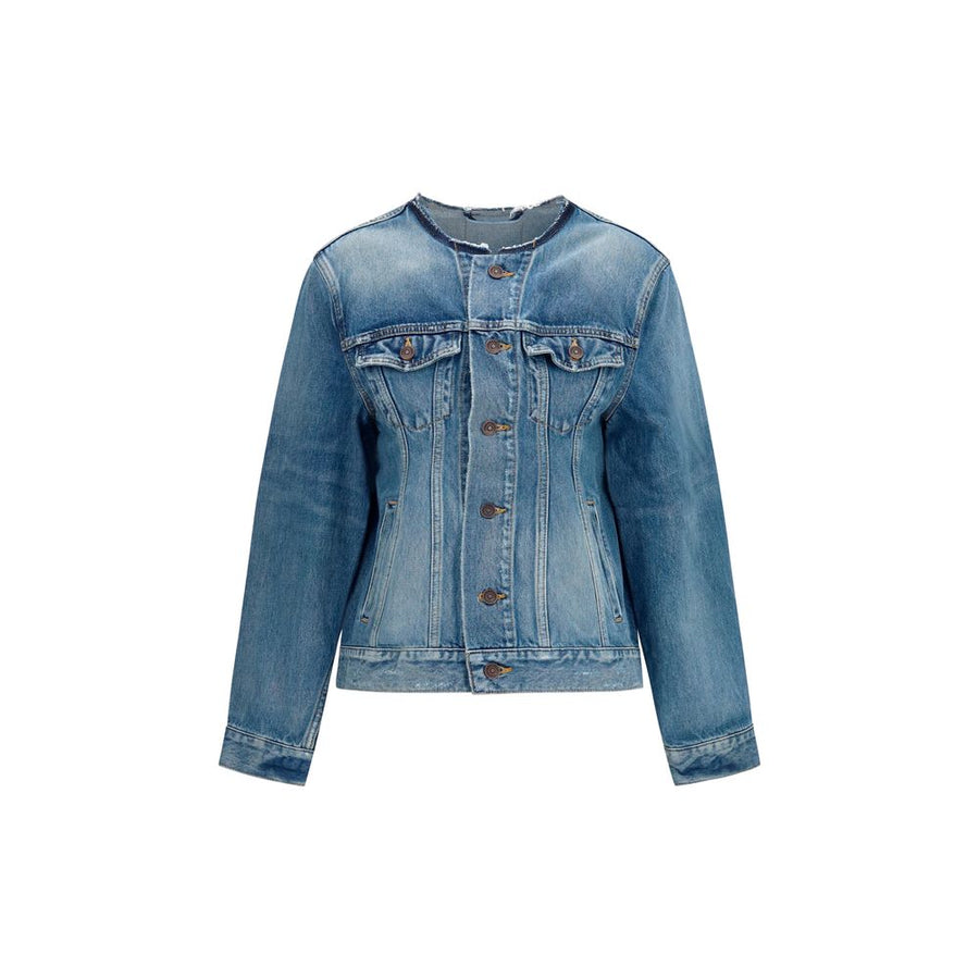 Balenciaga 100% Merino Wool Ovis Aries jacket in blue