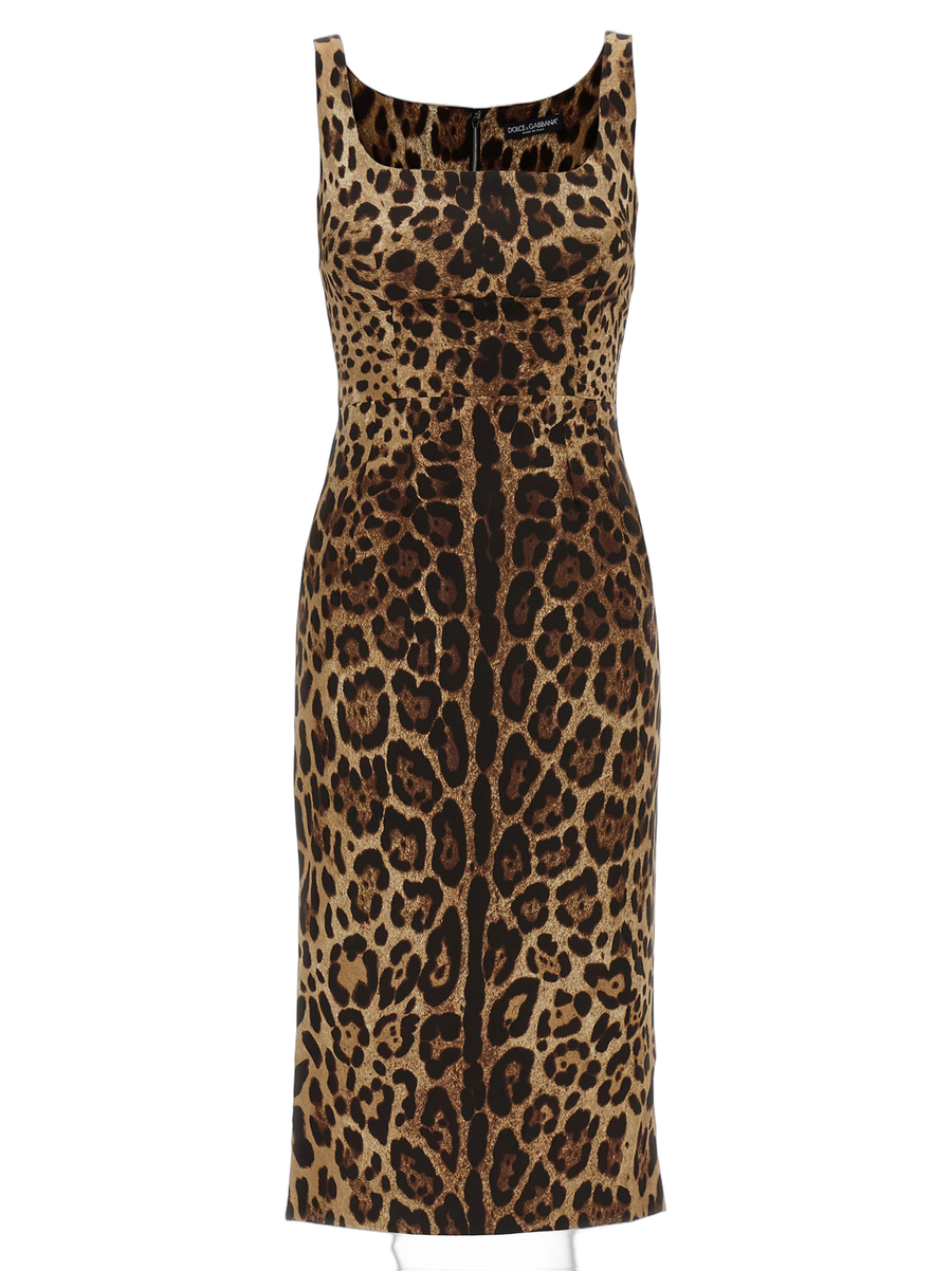 Dolce & Gabbana 95% silk dress in brown