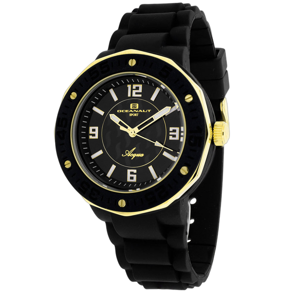 Oceanaut Rubber case watch in black