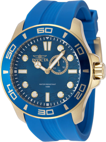 Invicta Stainless steel case watch in blue