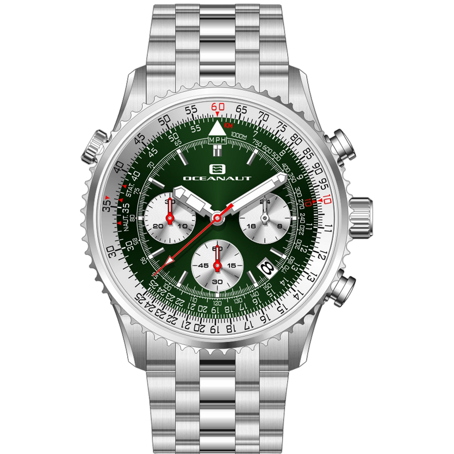 Oceanaut Stainless steel case watch in green