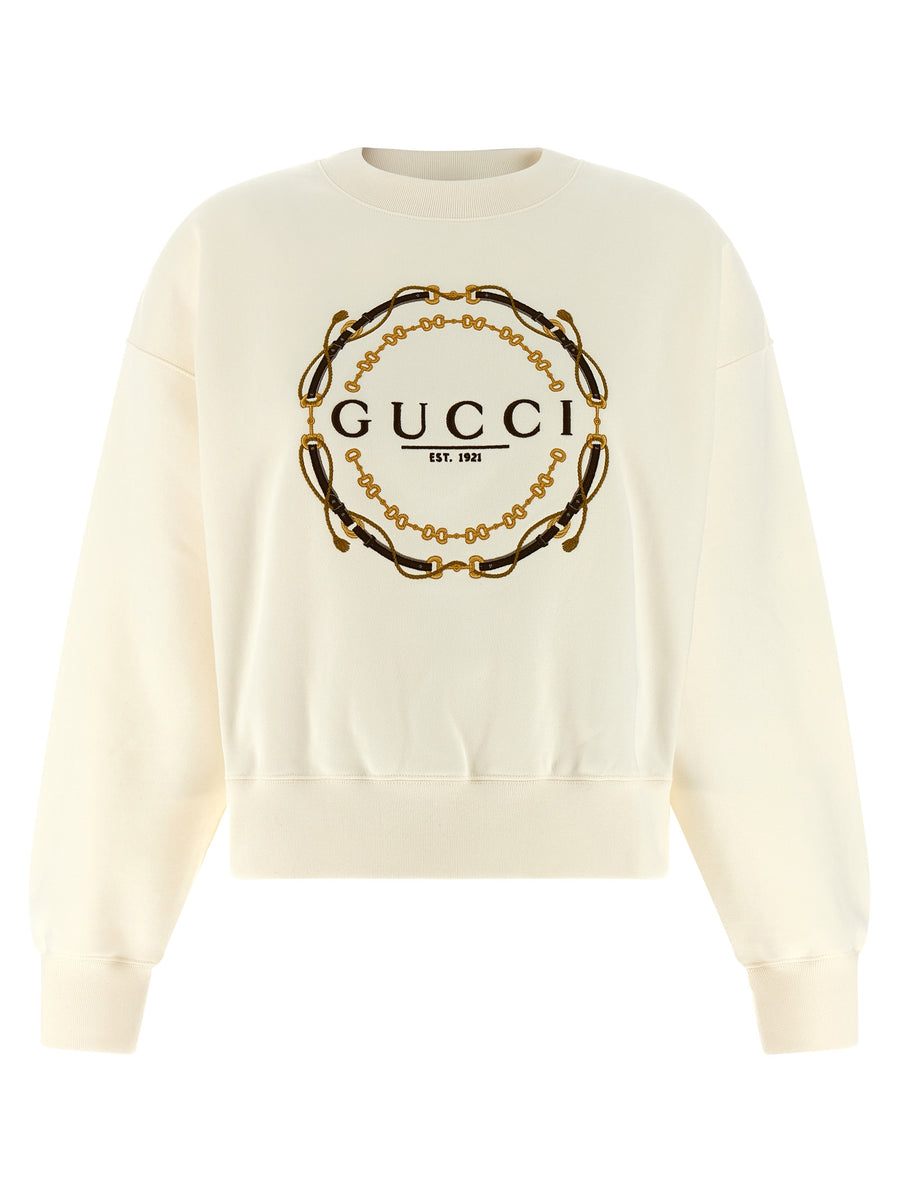 Gucci 100% cotton sweatshirt in white