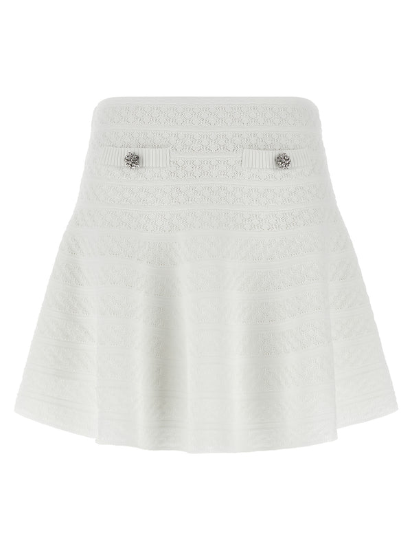 White Viscose Long Skirt