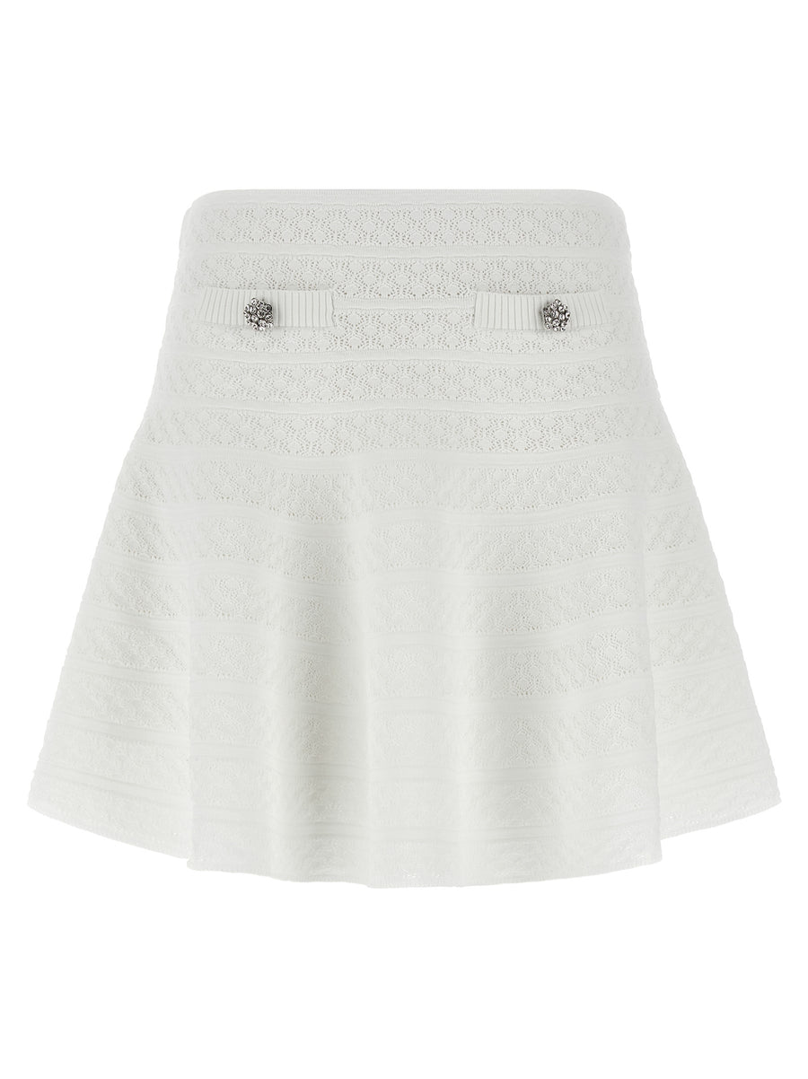 White Viscose Long Skirt