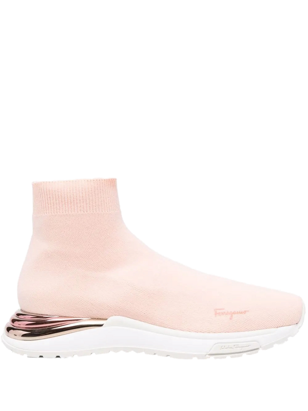 Ferragamo Recycled nylon sneaker in pink