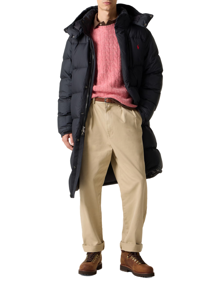 Gorham Logo Long Jacket Down Coat Black Clothing > &