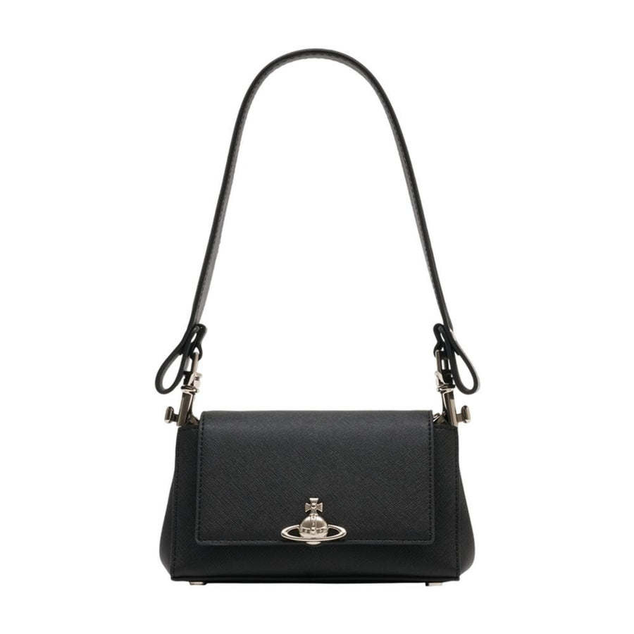 Vivienne Westwood Calfskin leather shoulder bag in black