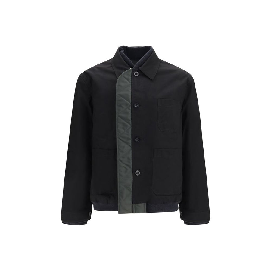 Sacai 100% Nylon jacket in black