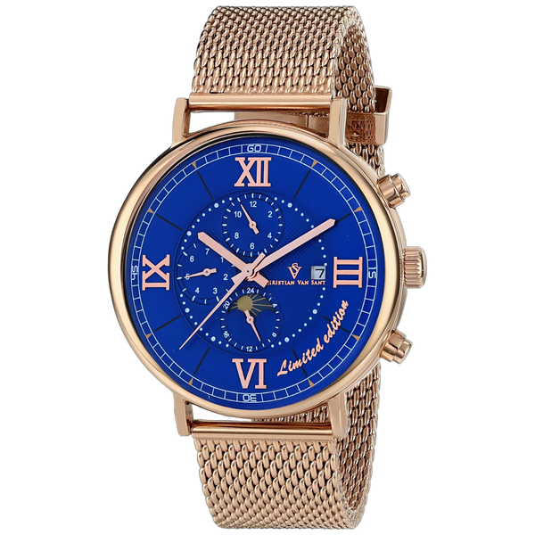 Christian Van Sant Stainless steel case watch in blue