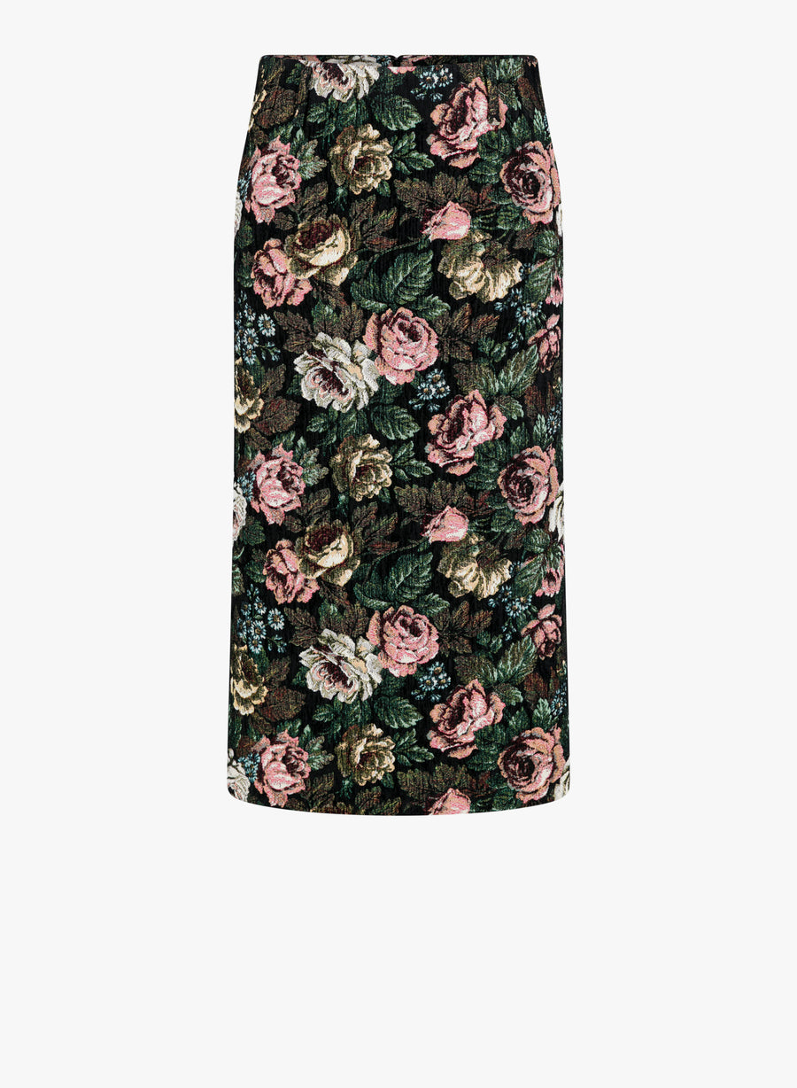 Dries Van Noten Jacquard skirt in black