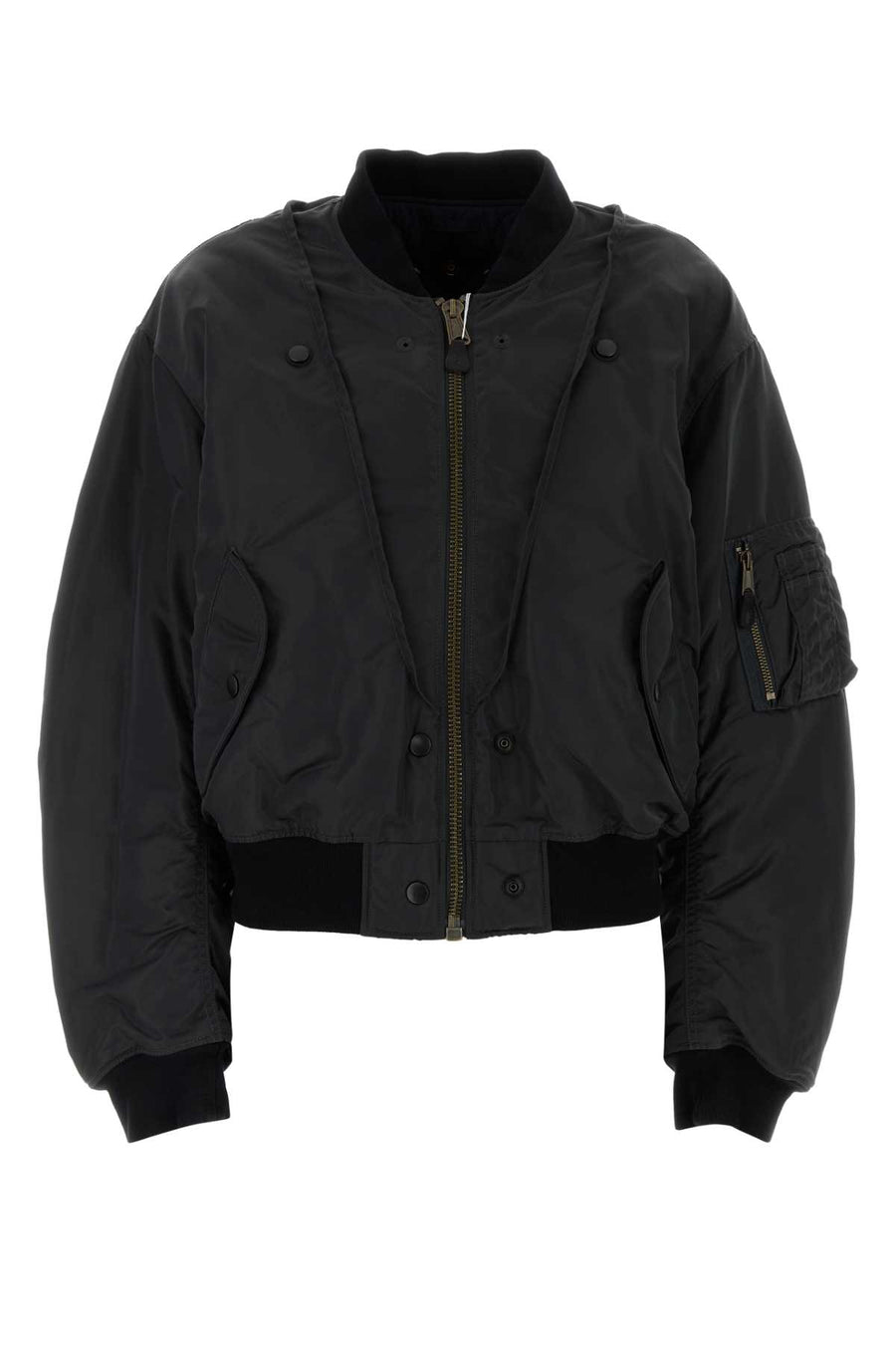 Slate Nylon Bomber Jacket Darkblueblackmelange Giubbini