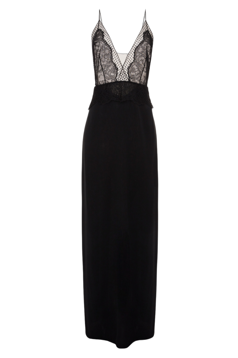 La Perla 92% Silk nightgown in black
