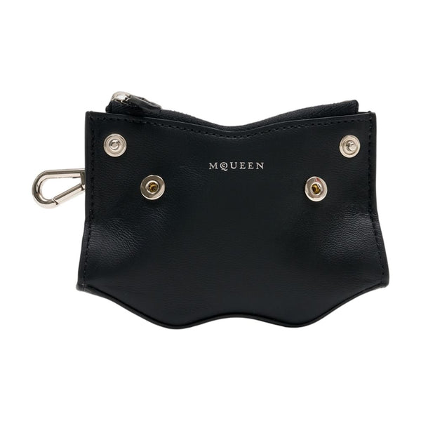 Alexander McQueen calfskin coin purse in black