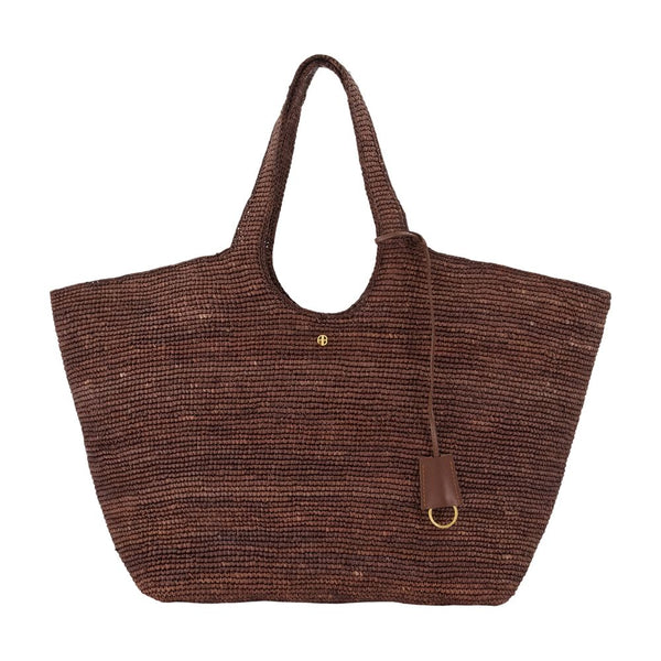 Anine Bing Raffia shoulder bag in brown