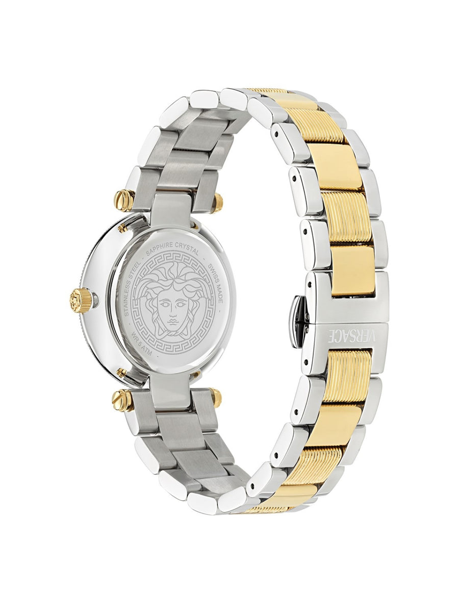 Versace Stainless steel jewelry set in silver