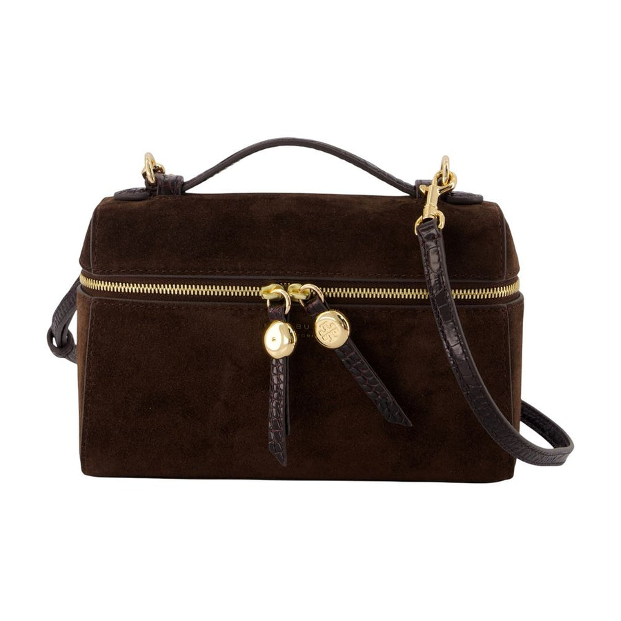Romy Slim Top Handle Purse - Tory Burch Leather Brown Calfskin Bags / Handbags-purses