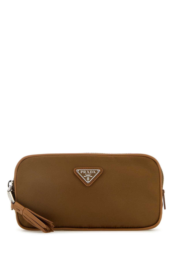 Prada 100% recycled polyamide belt bag in brown