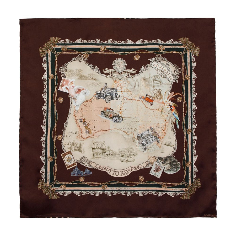 Printed Square 70 Scarf - Zimmermann Silk Multicolor Accessories /