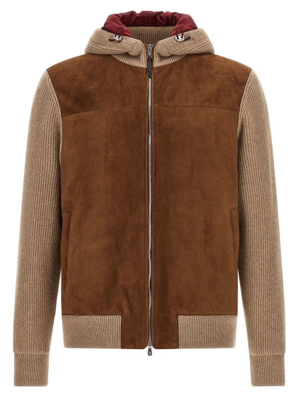 Brunello Cucinelli Suede panels jacket in brown