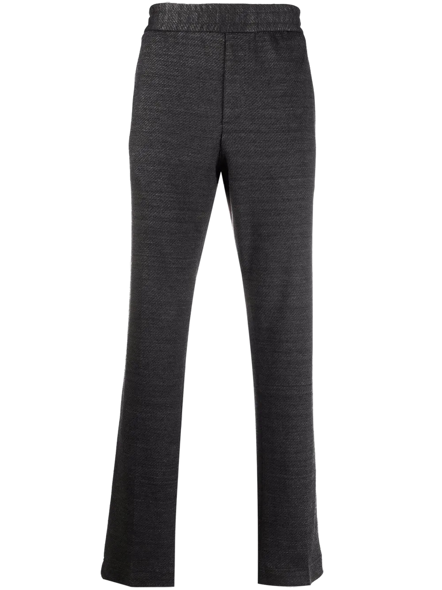 Ferragamo Virgin wool-linen blend trousers in gray