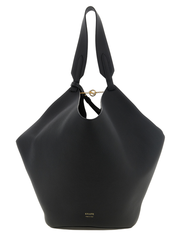 Khaite 100% calfskin leather (Bos Taurus) shoulder bag in black