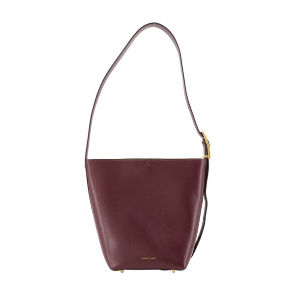 Anine Bing cowhide shoulder bag in burgundy