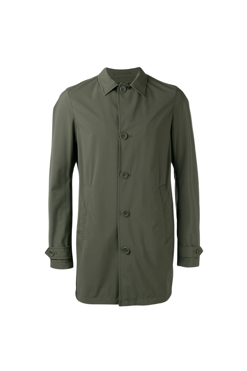 Herno 100% PA (Polyamide/Nylon) coat in green