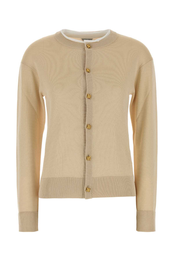 Bottega Veneta Bordo 100% Silk cardigan in beige