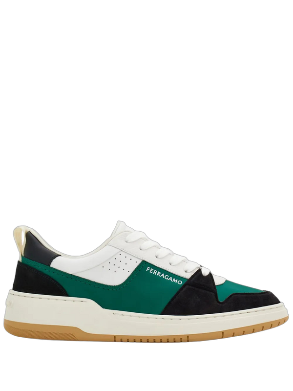 Ferragamo Calf leather sneaker in green
