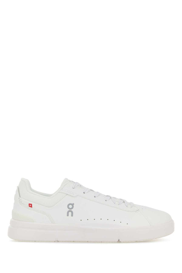 White Synthetic Leather The Roger Advantage Sneakers Whitewhite