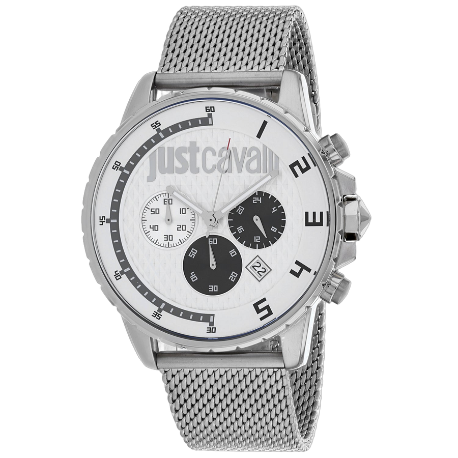 Just Cavalli Stainless steel case watch in white