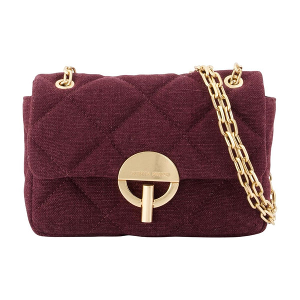 Moon Moyen Crossbody - Vanessa Bruno Linen Burgundy Bags / Crossbodies