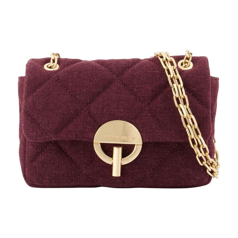 Moon Moyen Crossbody - Vanessa Bruno Linen Burgundy Bags / Crossbodies