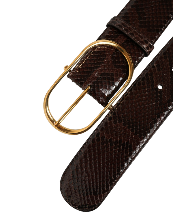 Dolce & Gabbana 100% Python Leather belt in brown