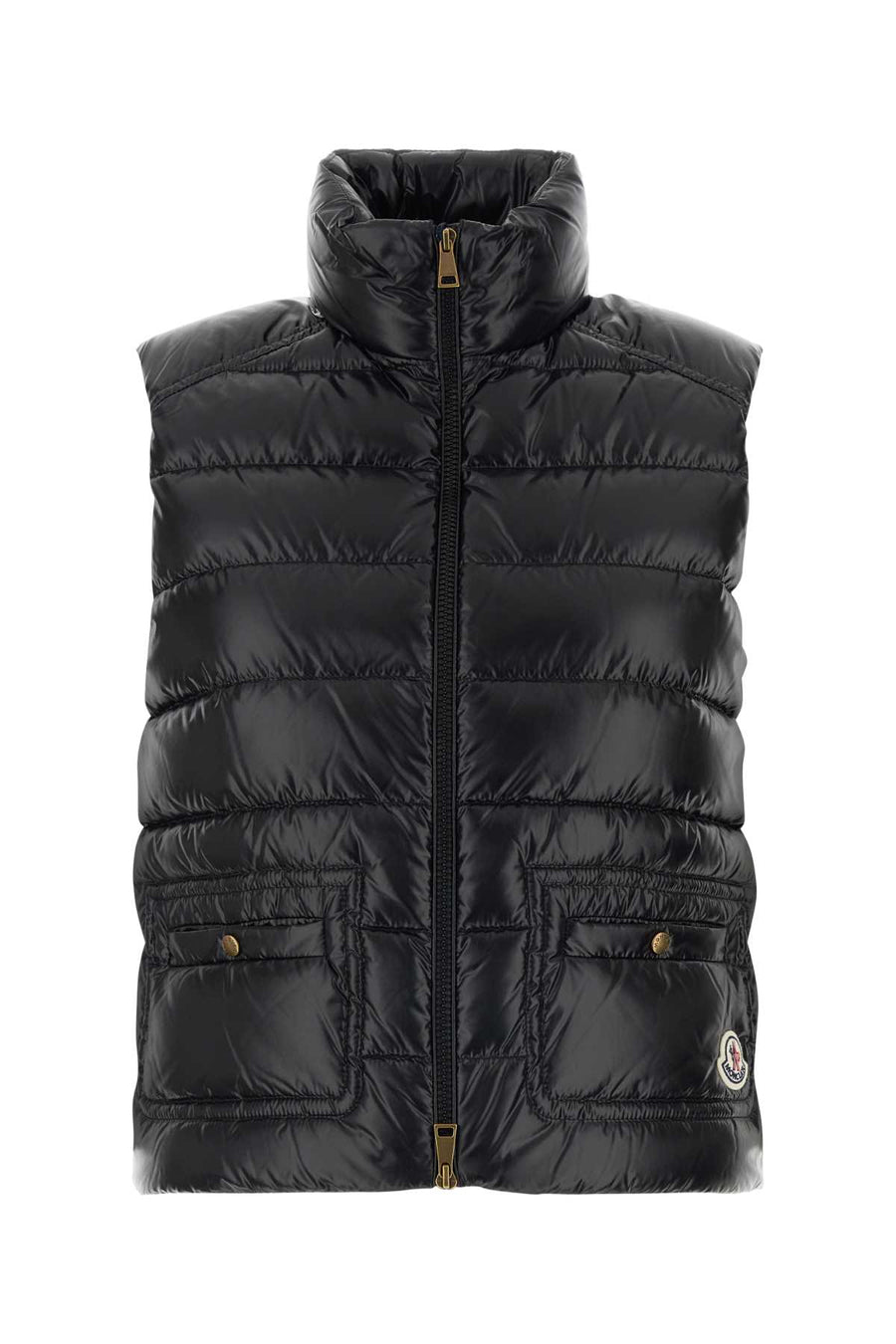 Moncler Vest Exterior: 100% Nylon; Lining: 100% Nylon; Padding: 90% Down down vest in black