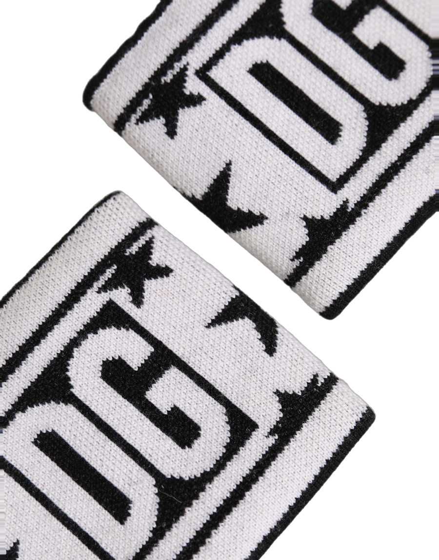 Dolce & Gabbana 100% Virgin Wool wristband in white