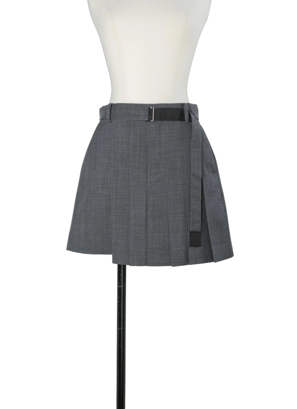 Sacai Wool bermuda short in gray