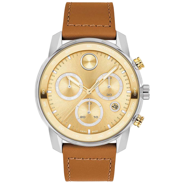Movado Stainless Steel case watch in gold