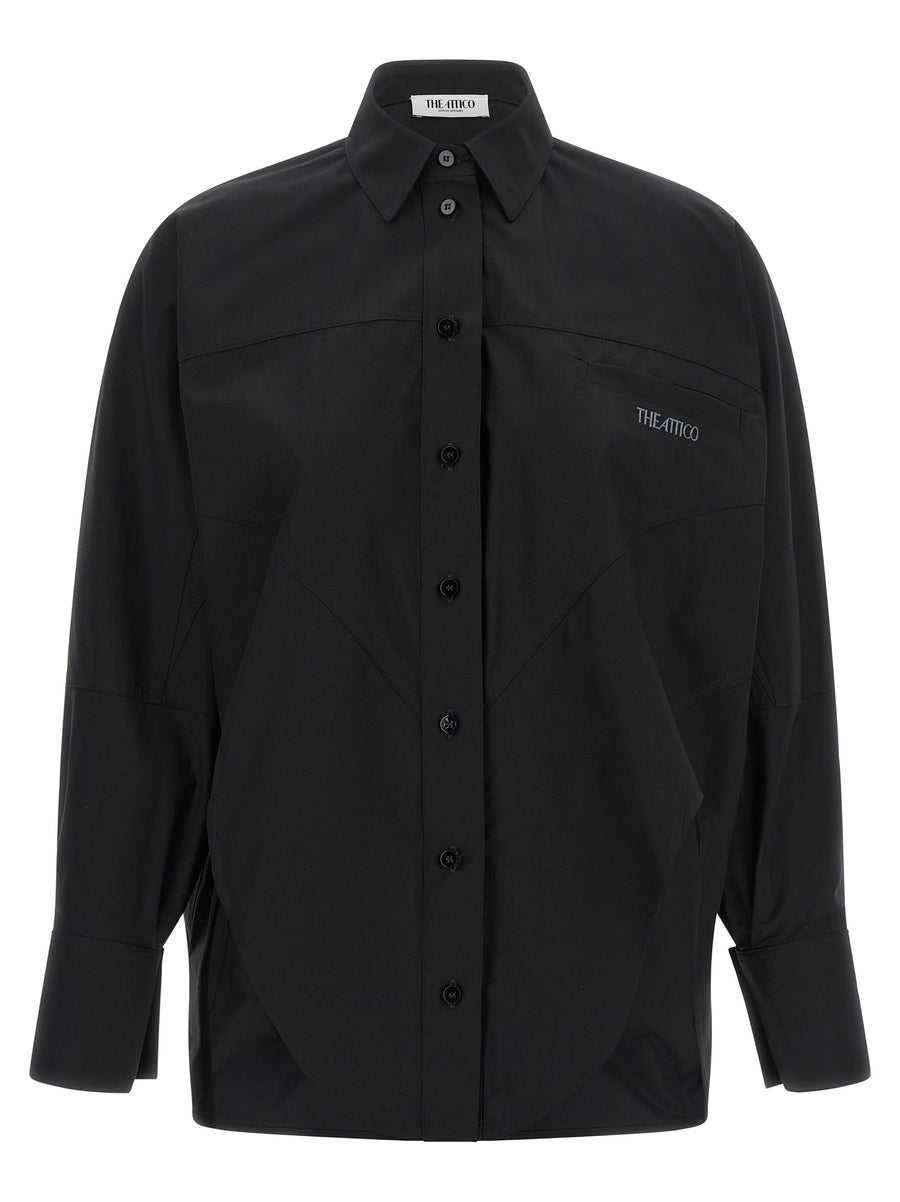 The Attico 100% Cotton blouse in black