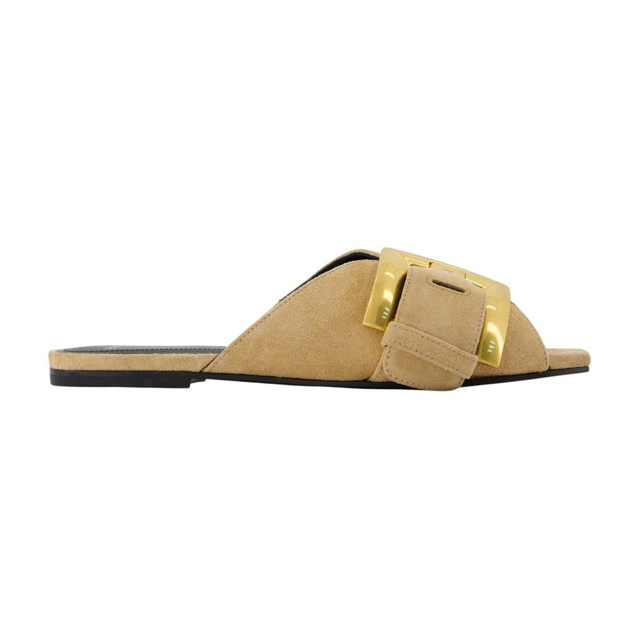 Balmain calfskin sandals in beige