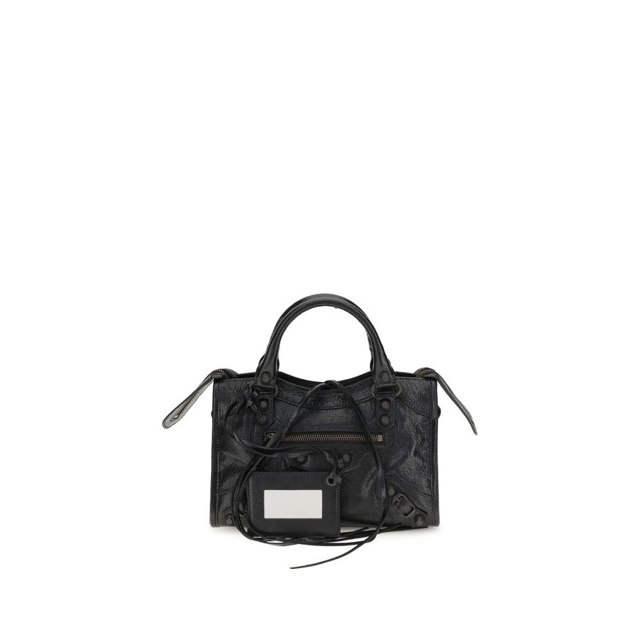 Balenciaga 100% Lamb Leather top handle bag in black