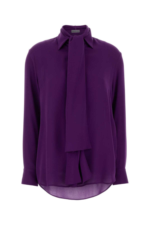 Purple Georgette Shirt Exterior: Silk Camicie