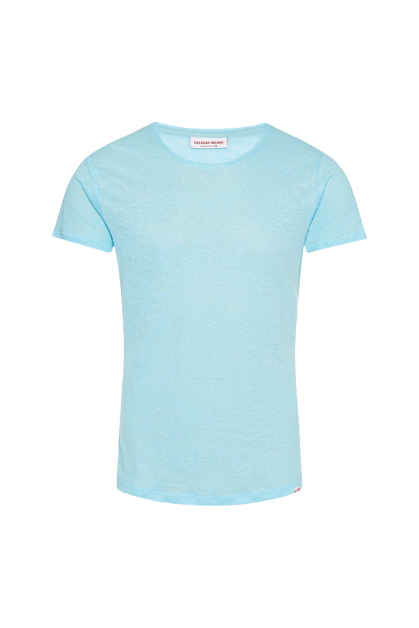 Orlebar Brown 100% Linen t-shirt in blue