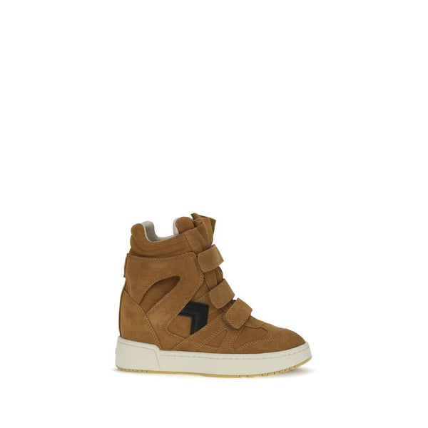 Isabel Marant Upper 100% Calf Leather Bos Taurus high-top sneaker in brown