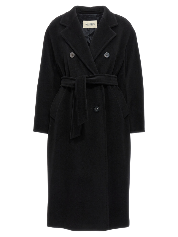 Max Mara 90% virgin wool coat in black