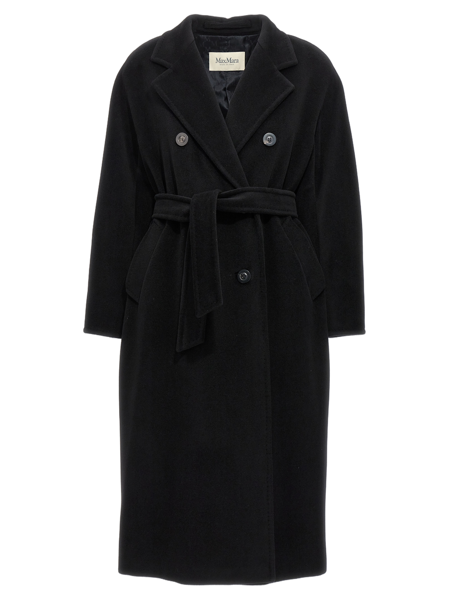 Max Mara 90% virgin wool coat in black