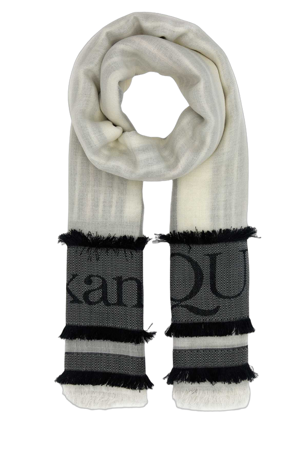 Alexander McQueen 52% Wool scarf in ivory